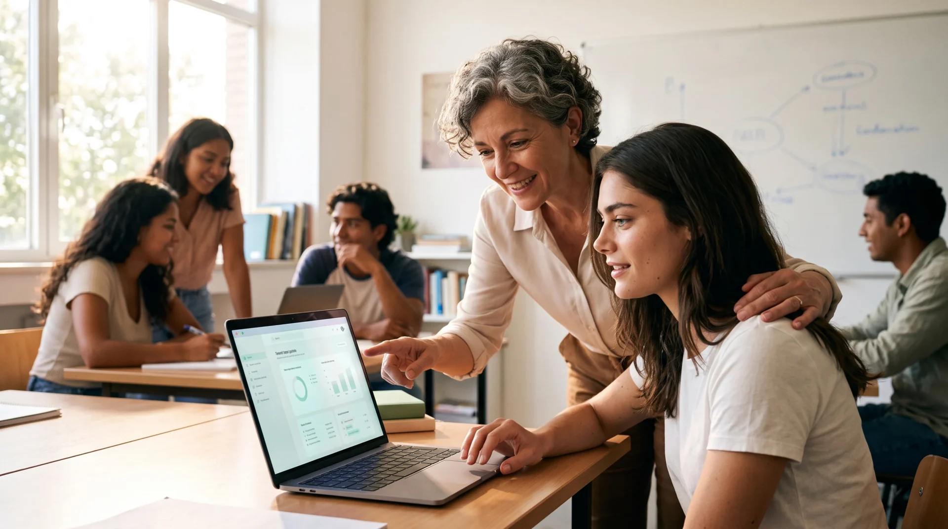 A student receiving a personalized explanation through an AI powered learning tool.