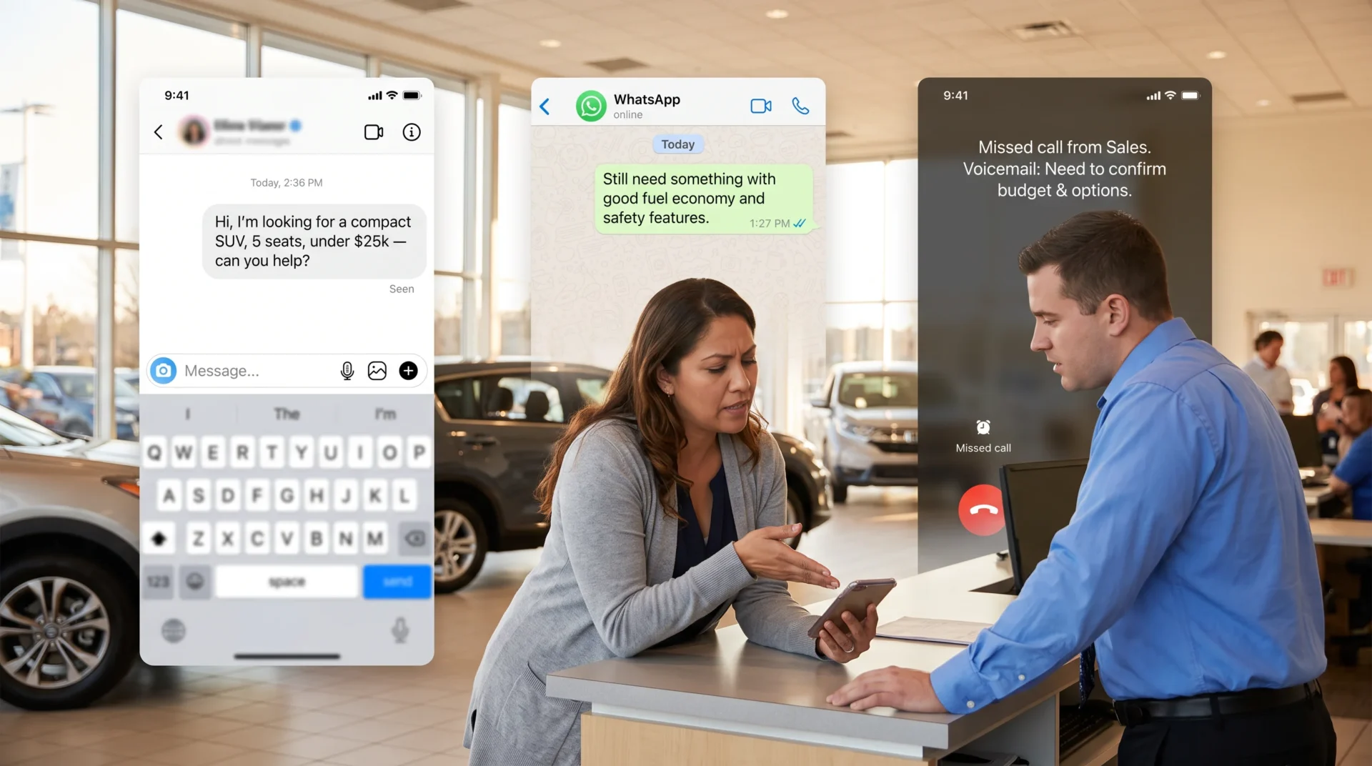 Illustration de plusieurs canaux de communication convergeant vers une seule chronologie client