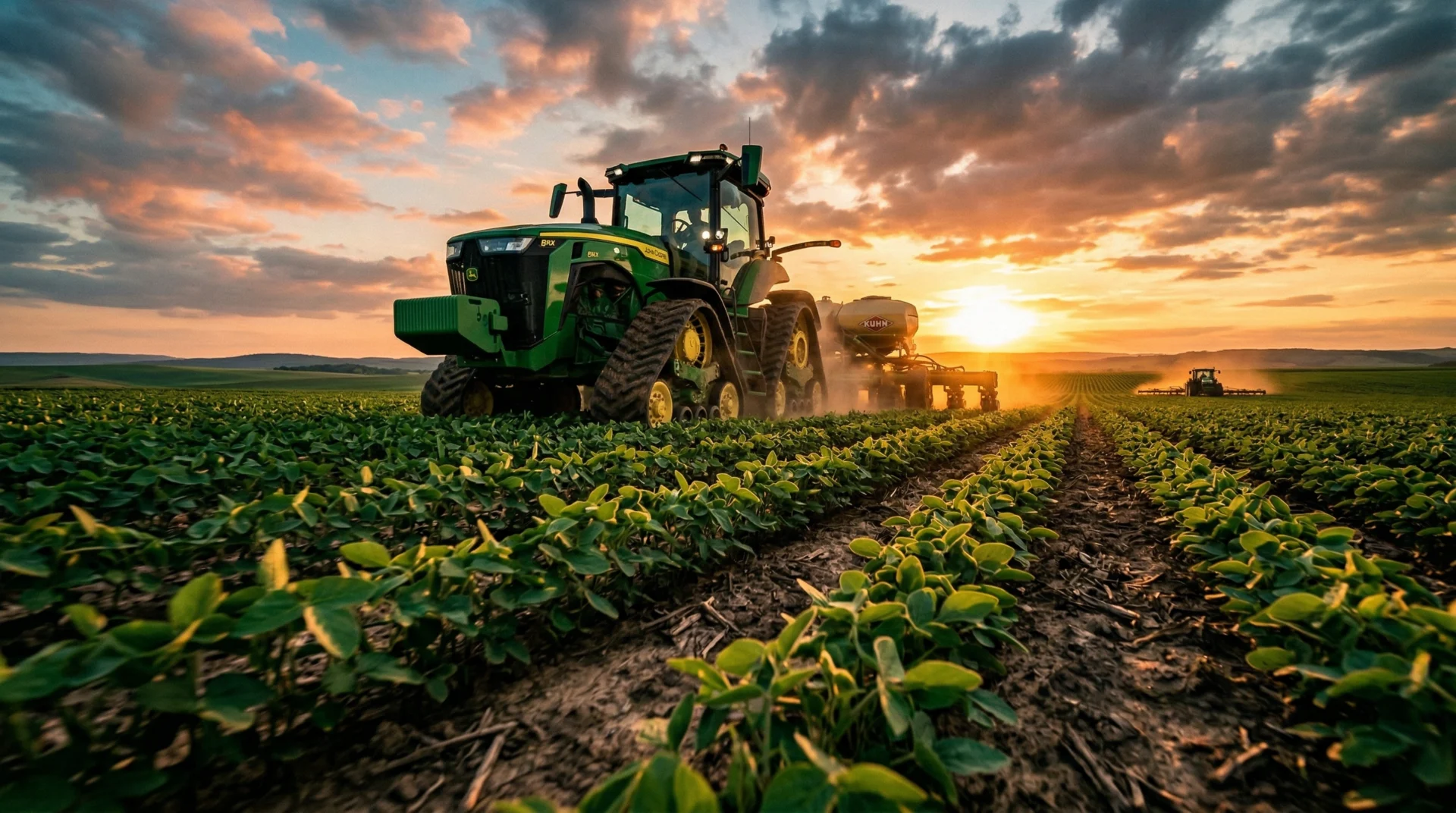 Smallholder farmer in Kenya tending healthy, regenerated crop fields