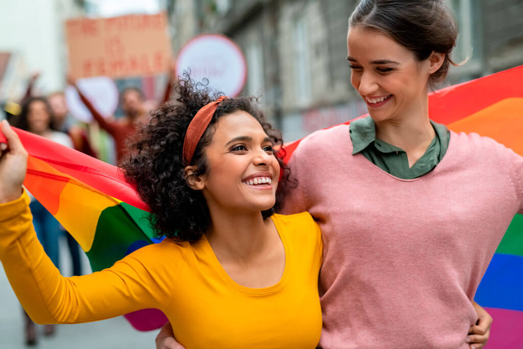 Mujeres en la marcha de la inclusión y diversidad sexual Pride LGBT, Lenguaje inclusivo, inclusión
