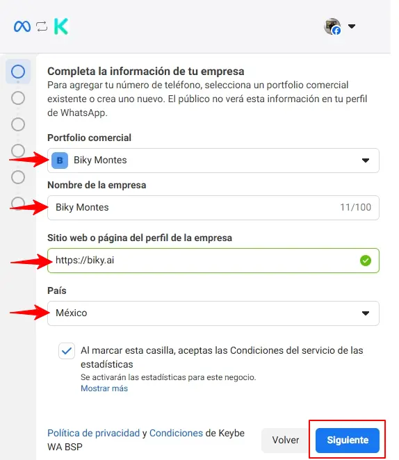 Meta Conexión Portafolios con BIky AI - Keybe AI