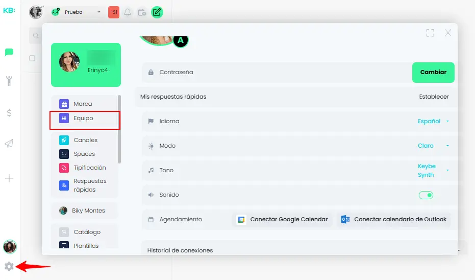Cómo Crear tu Equipo en Keybe Smart Chat
