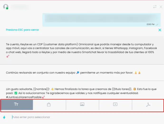 Configura tus respuestas rápidas